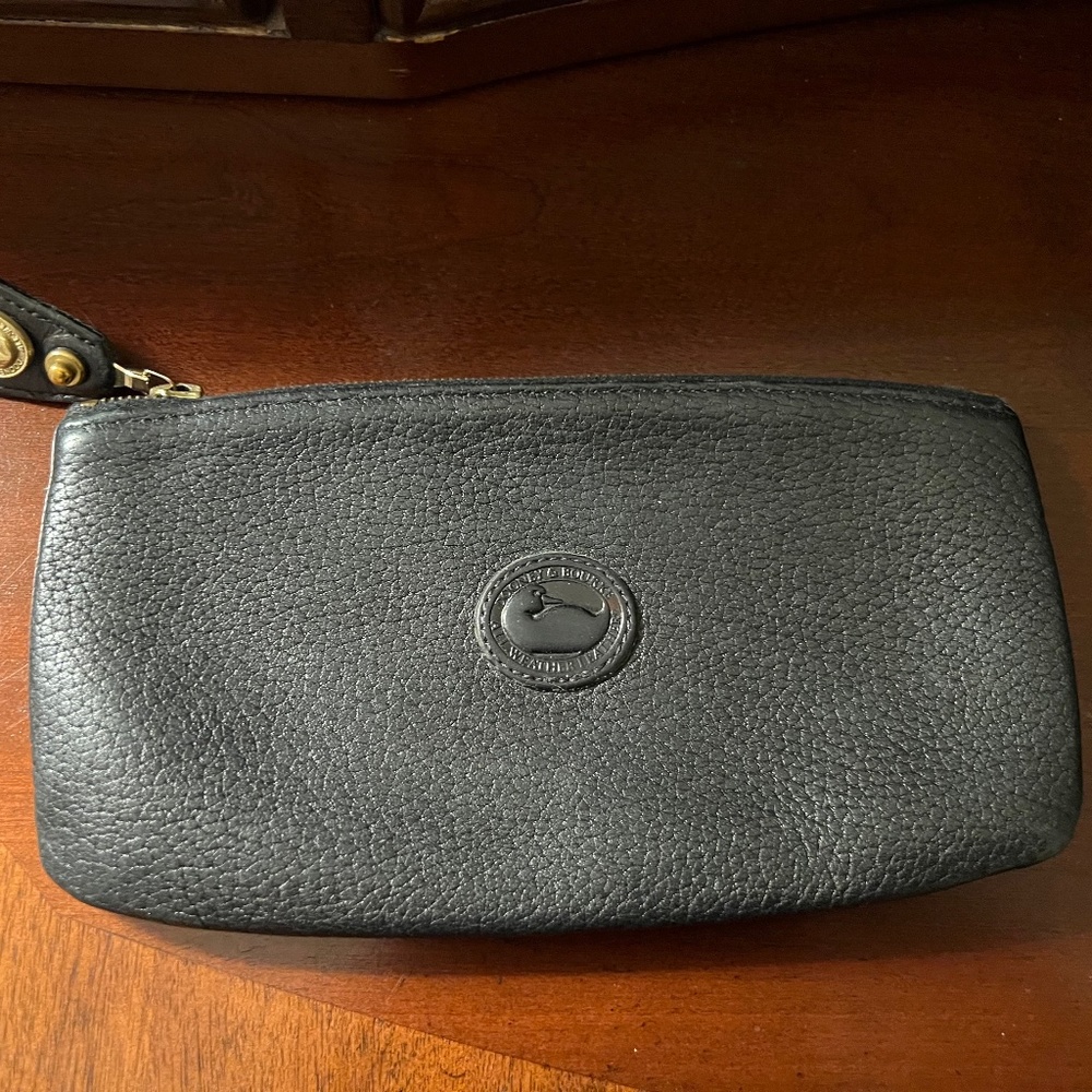 Dooney & Bourke, Pouch, Makeup Bag, Black, Leather